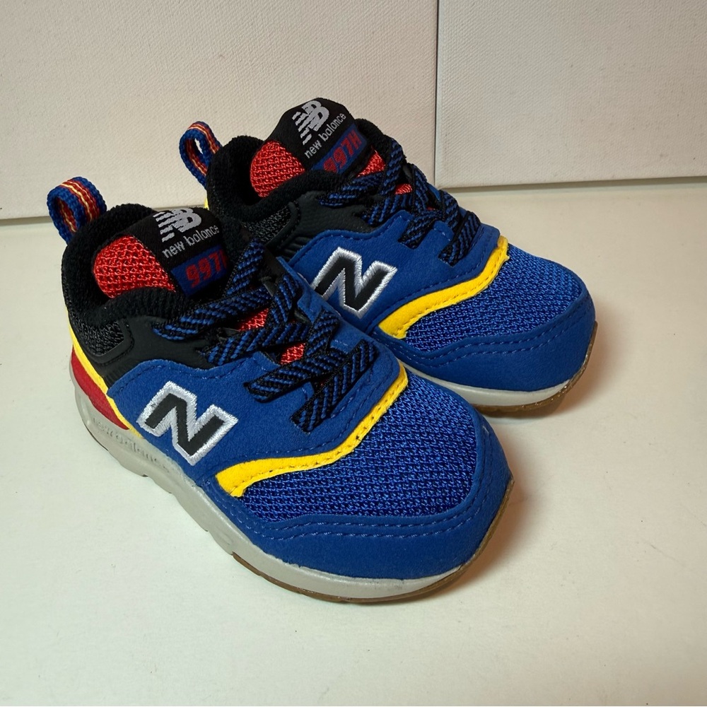 New Balance Kids Sneakers in Blue, Yellow, and Red Toddler size 3 So Cute!